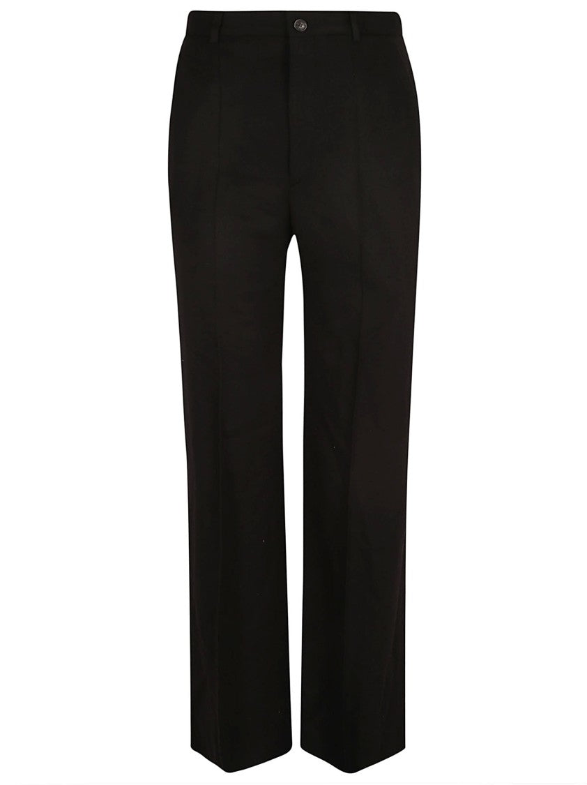 Balenciaga Tailored Black Trousers With Subtle Pleats