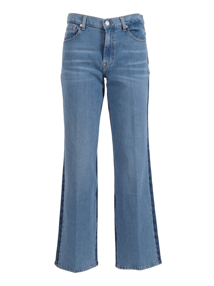 7 For All Mankind Joker Stovepipe Two Tone Jeans