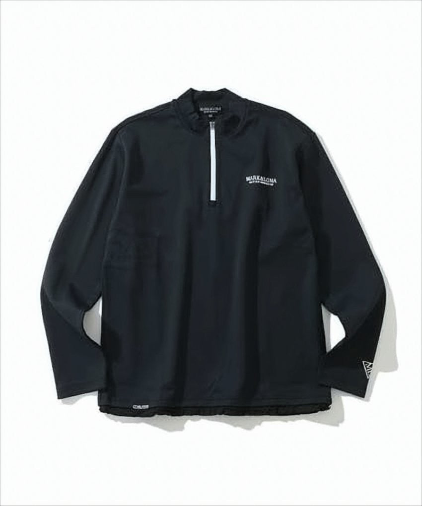 Mark&Lona Half-Zip Long Sleeve Top With High Collar And Subtle Branding