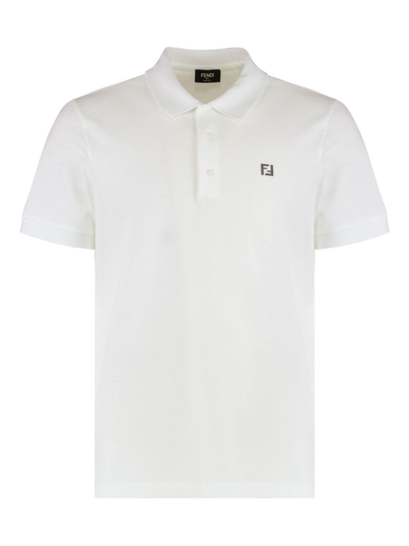 Fendi Classic Short-Sleeve Polo Shirt With Design