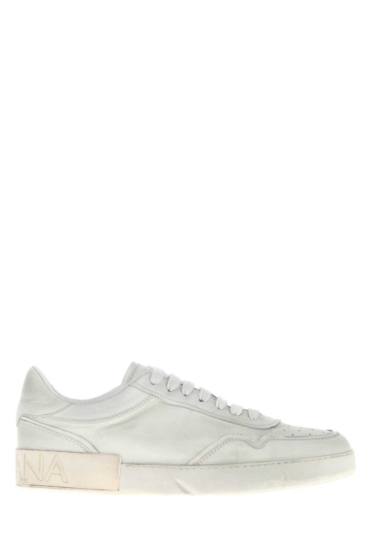 Dolce & Gabbana Chalk Leather Sneakers