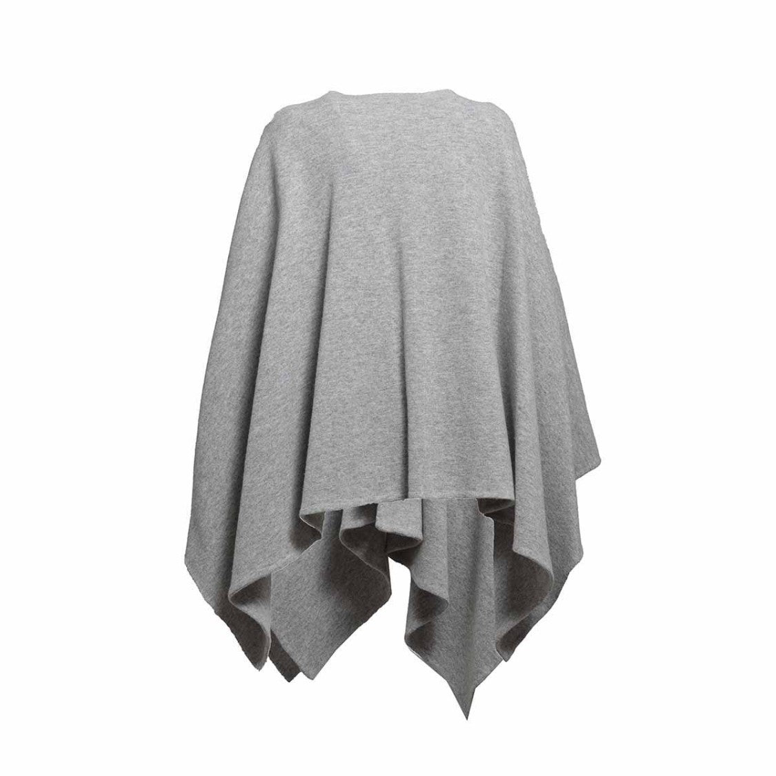 Ermanno Scervino Grey Melange Wool Cape