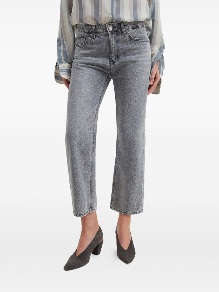 The Frankie Shop Blue Cig High-Waist Straight Leg Jeans