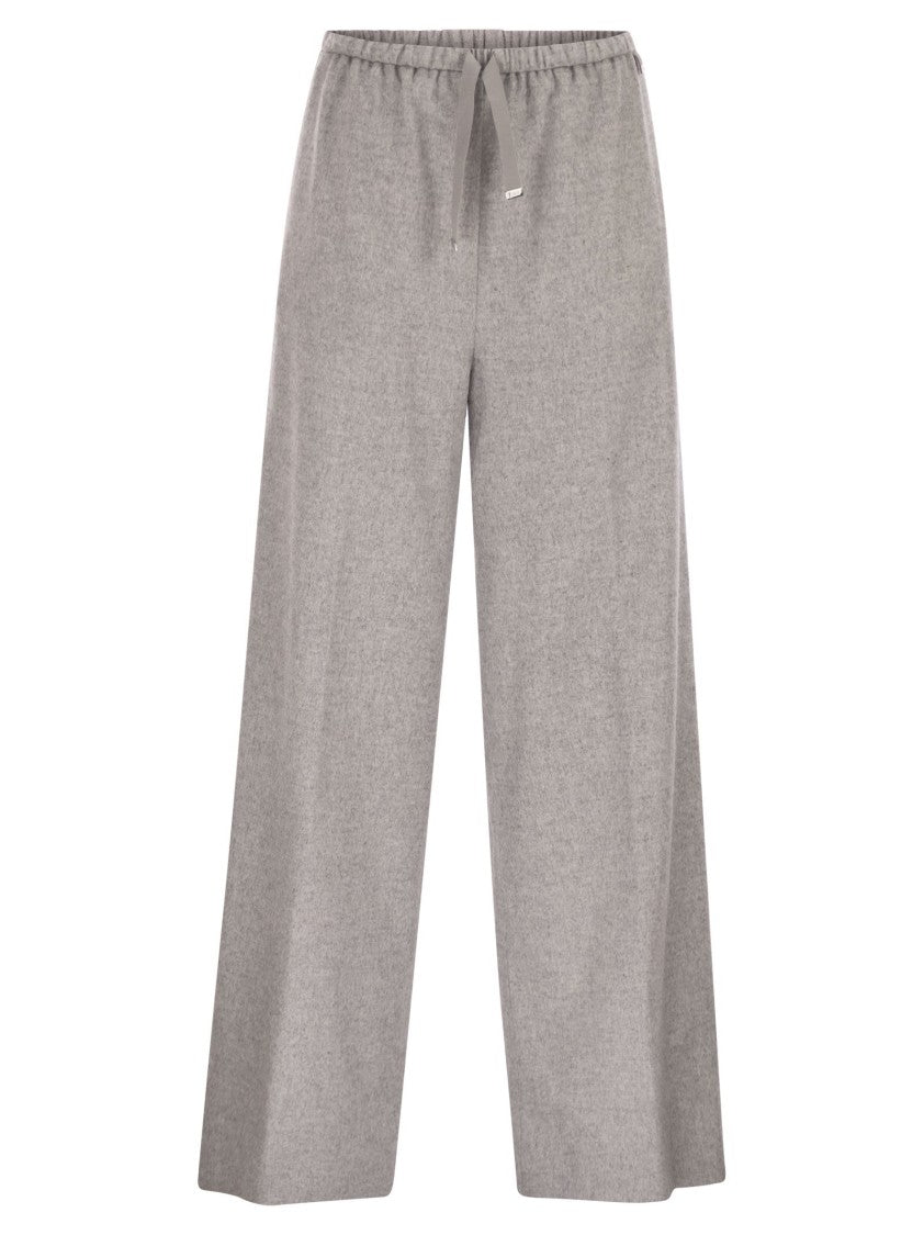 Herno Resort Trousers In Cashmere And Silk