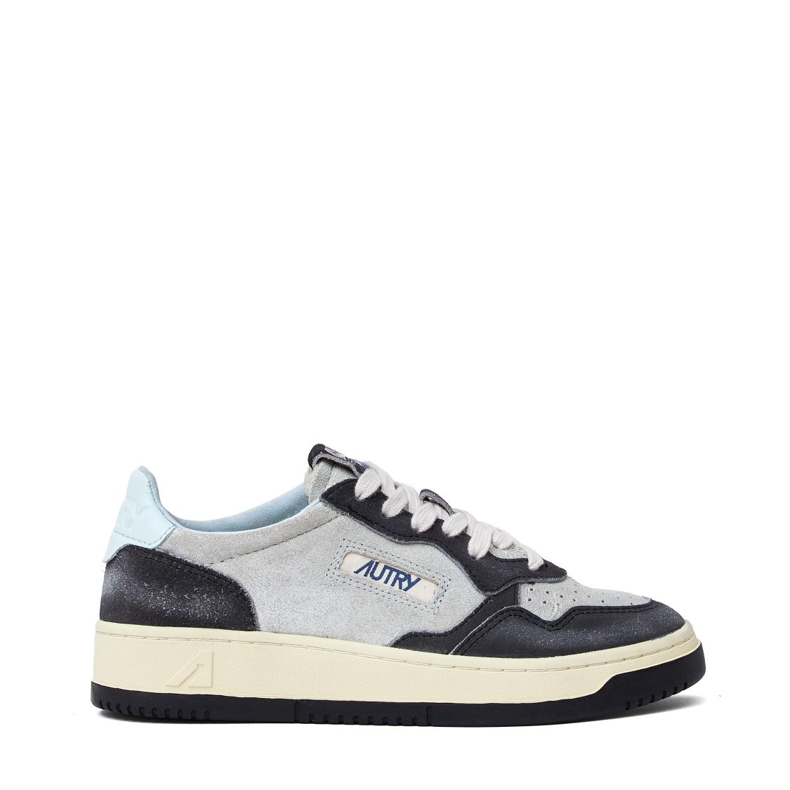 Autry Silver Black Sugar Suede Sneakers