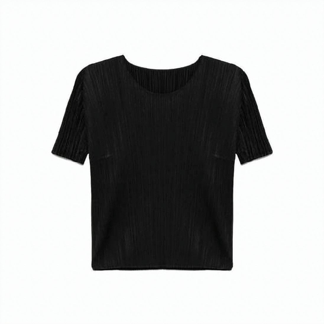 Pleats Please Short-Sleeved Pleated Top With Boxy Silhouette