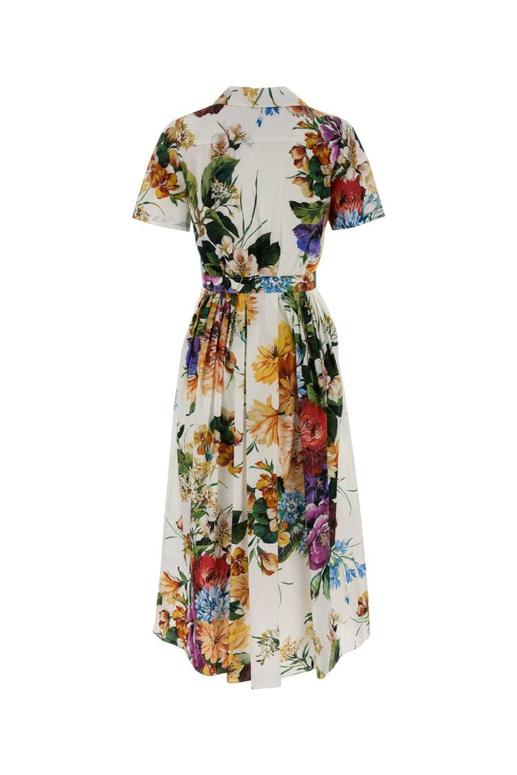 Dolce & Gabbana Printed Poplin Shirt Dress