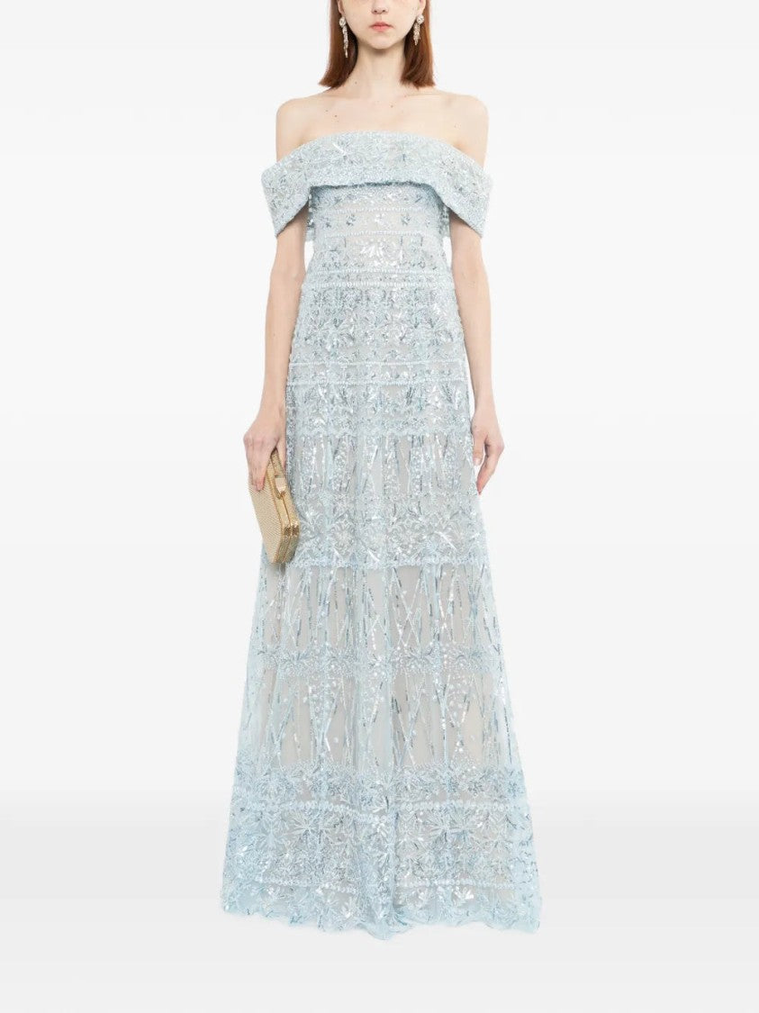 Saiid Kobeisy Beaded Tulle Dress