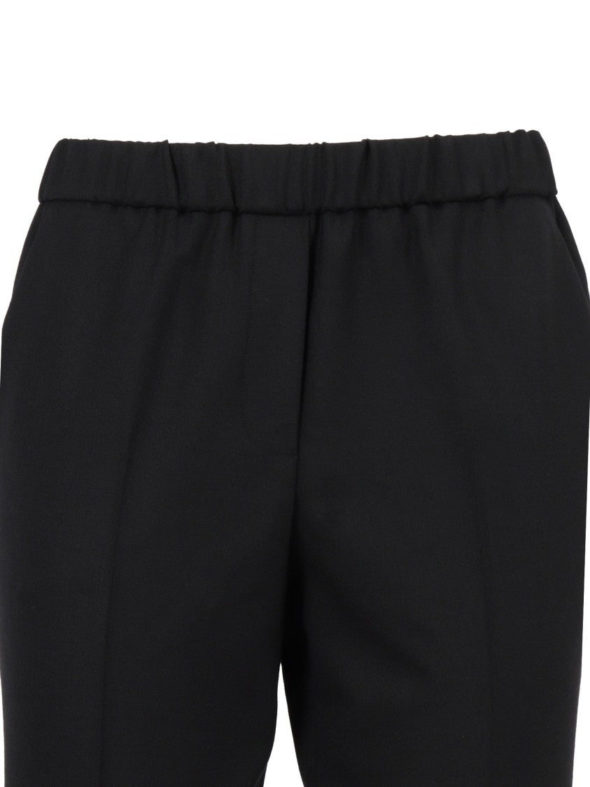 Antonelli High-Waisted Black Trousers With Relaxed Fit
