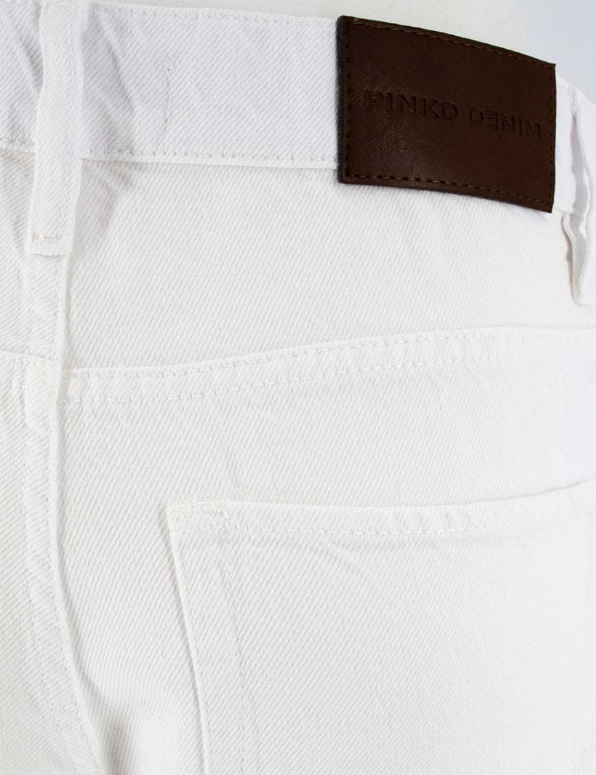 Pinko High-Waisted Wide Leg Jeans With Classic Five-Pocket Styling