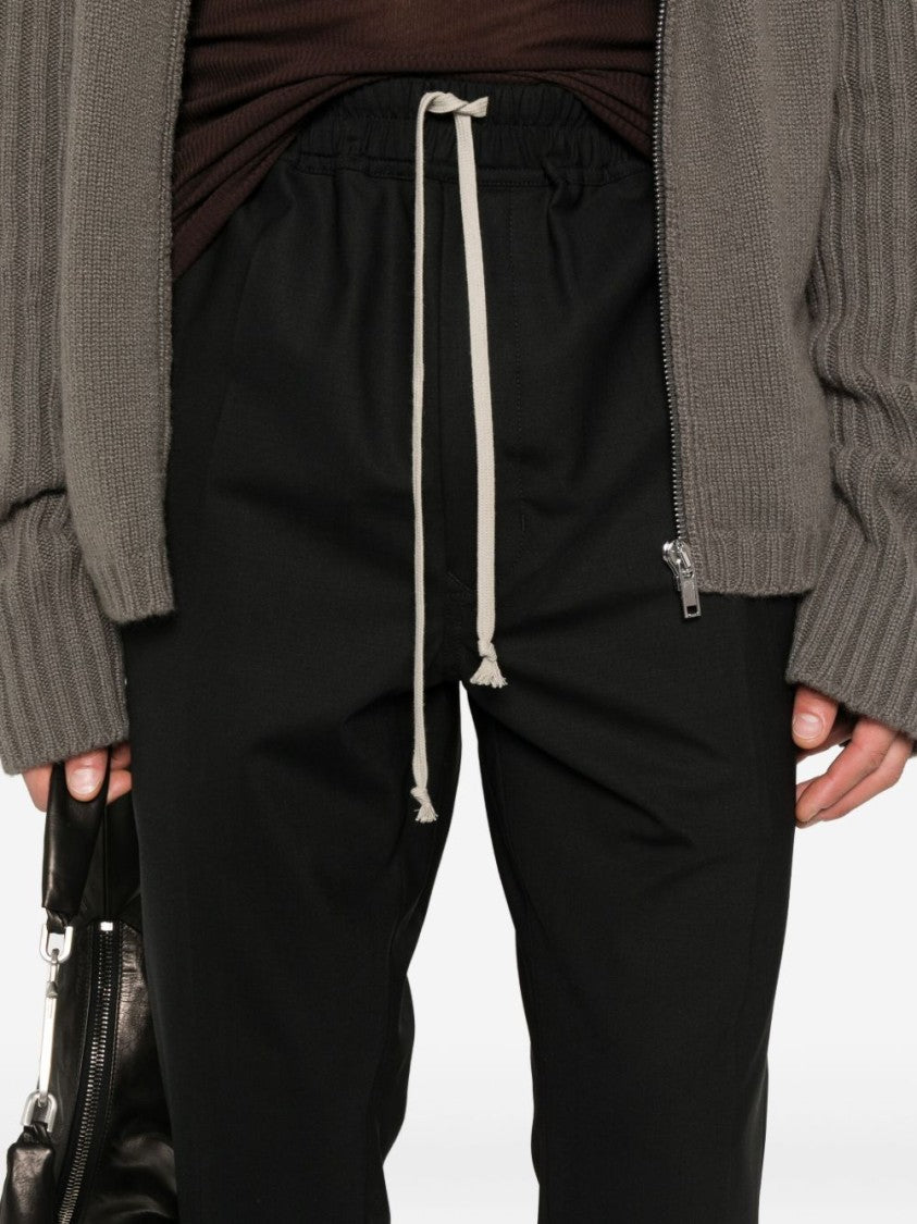 Rick Owens Relaxed-Fit Black Trousers With Elastic Waistband