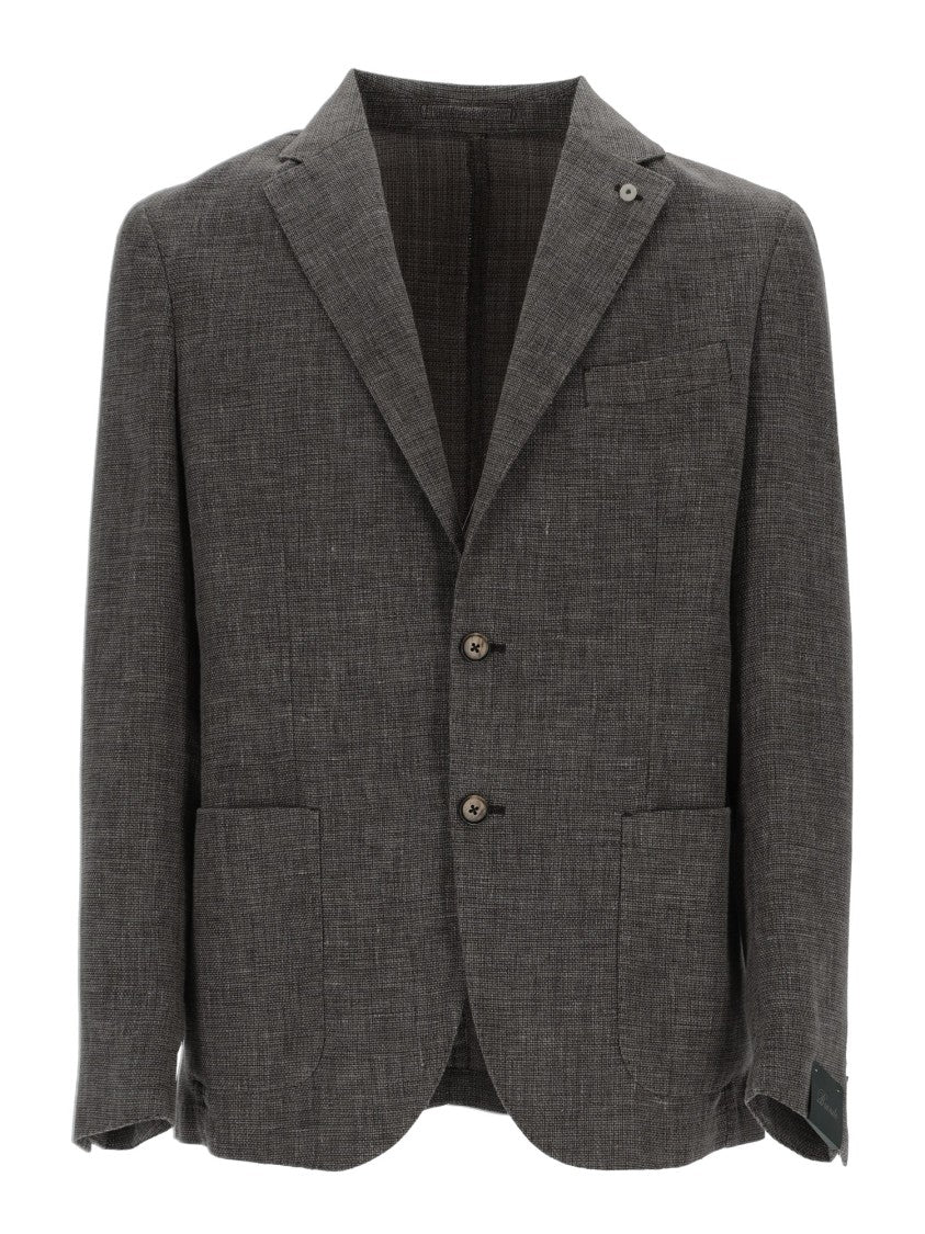 Brando-Lubiam Textured Grey Two Button Jacket