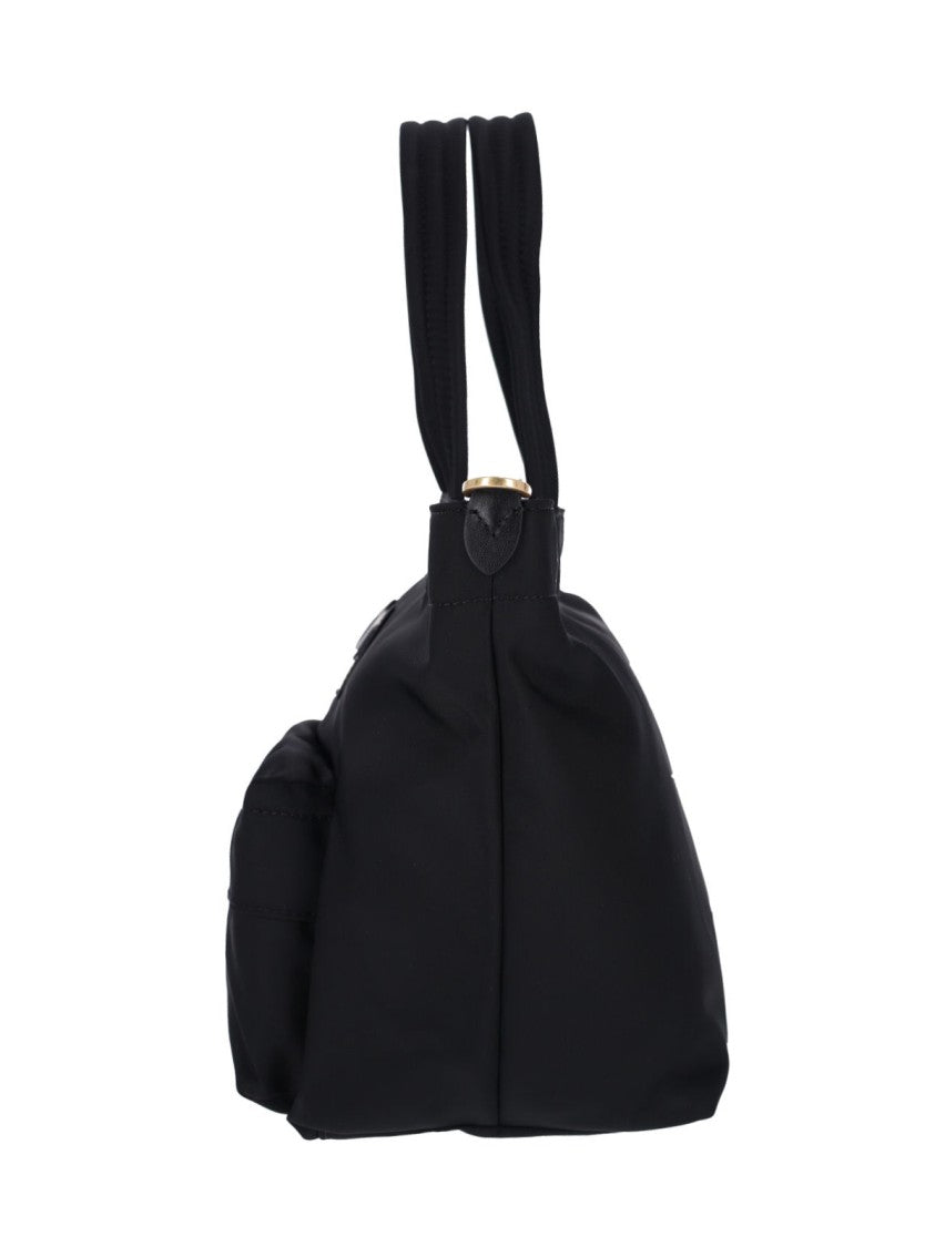 Anya Hindmarch Black E/W Eyes Recycled Nylon Tote
