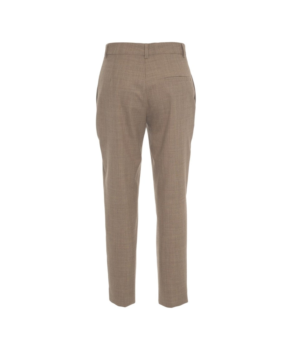 Ottod'ame Tapered Ankle-Length Trousers With Classic Pockets