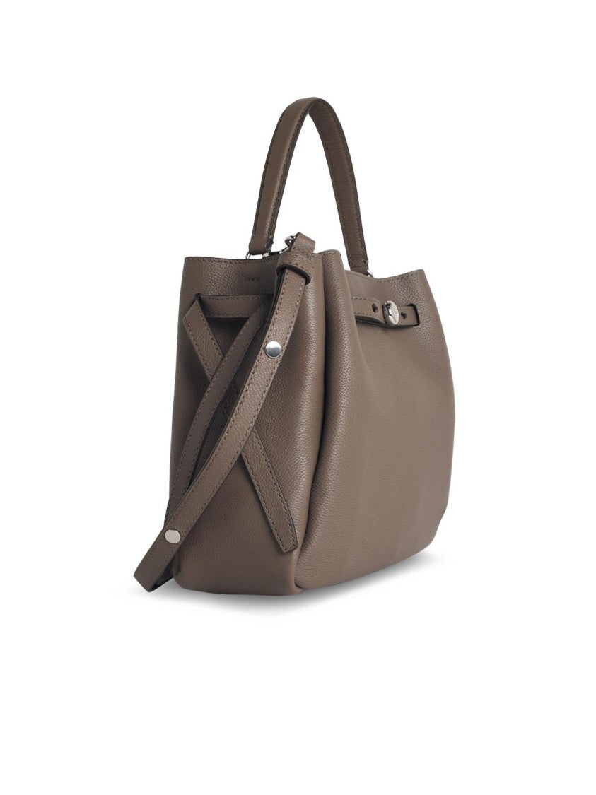 Tory Burch Romy' Bucket Bag In Wild Mushroom Leather