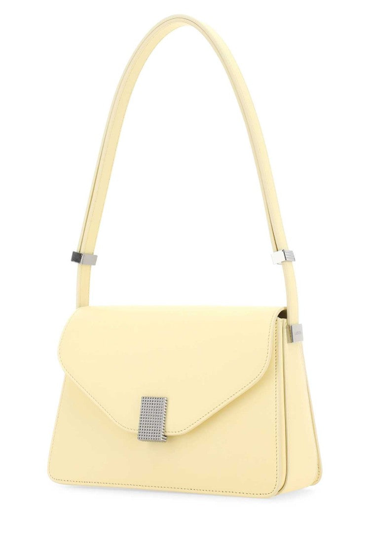 Lanvin Pastel Yellow Leather Concerto Shoulder Bag