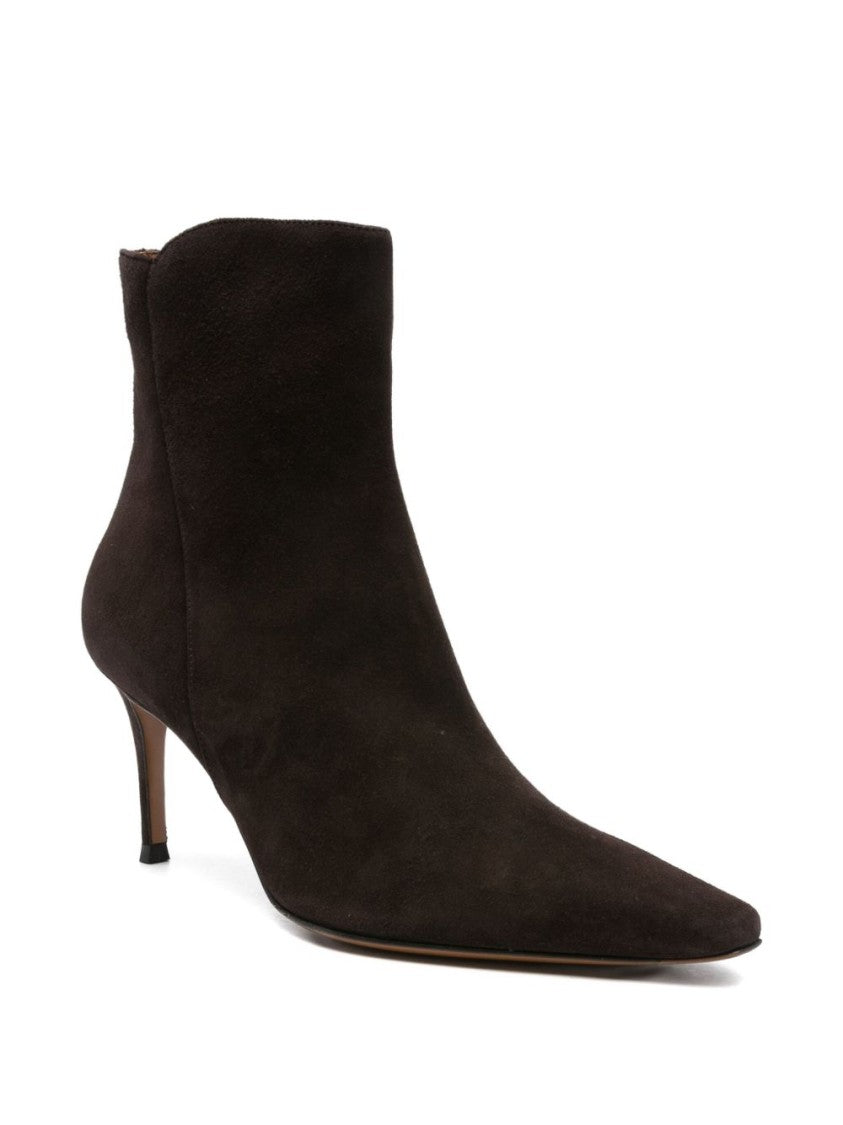 Roberto Festa Pointed Toe Ankle Boots With Mid-Height Stiletto Heel
