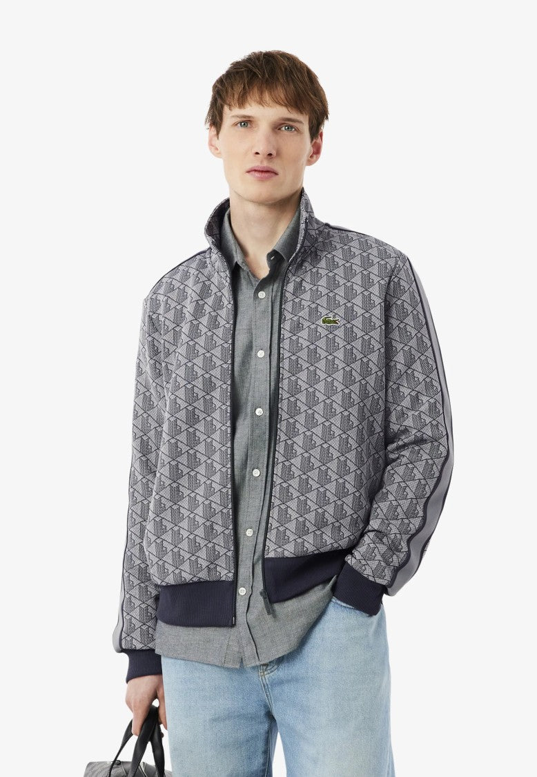 Lacoste Gray Paris Jacquard Track Jacket
