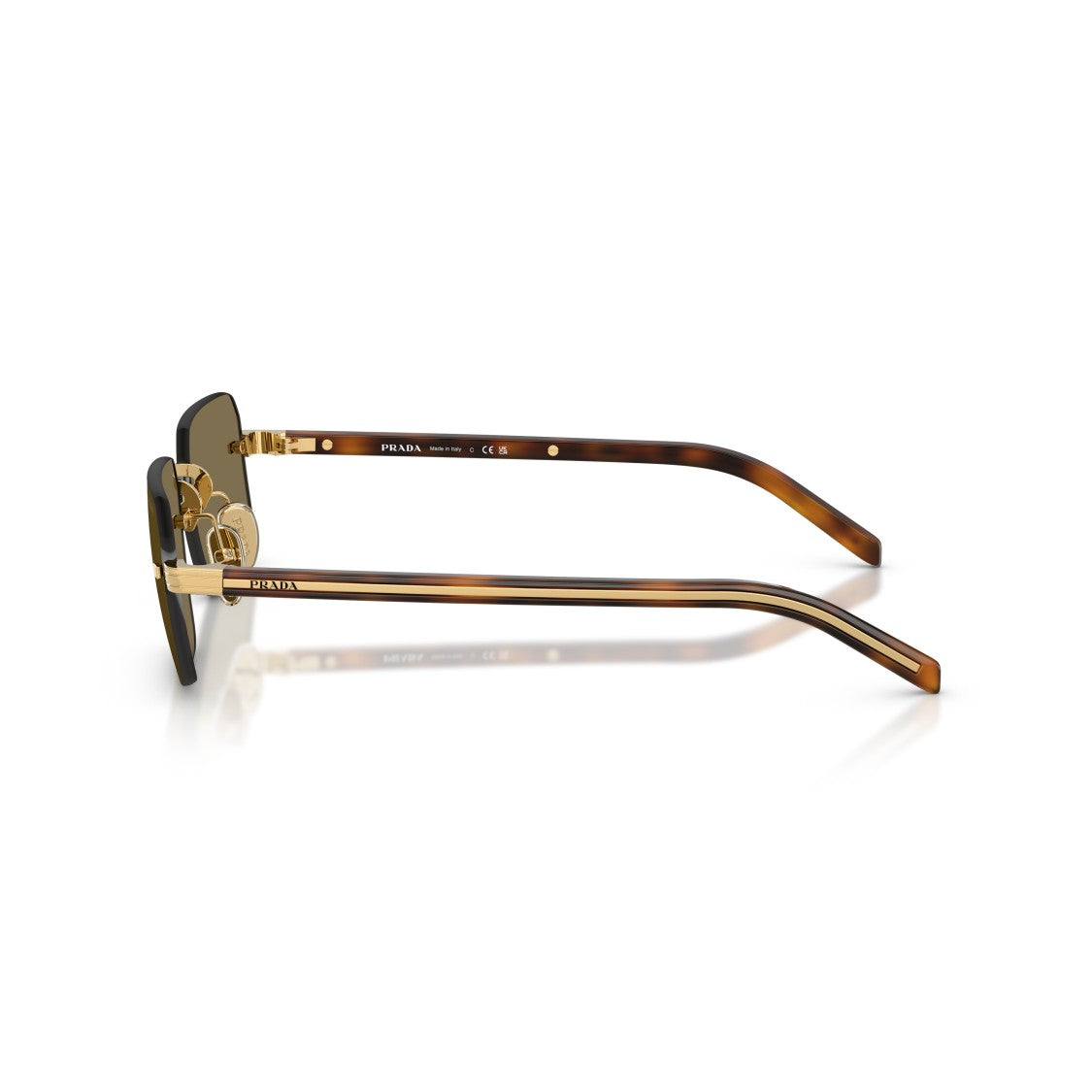 Prada 0Pr D55s Rectangular Rimless Sunglasses