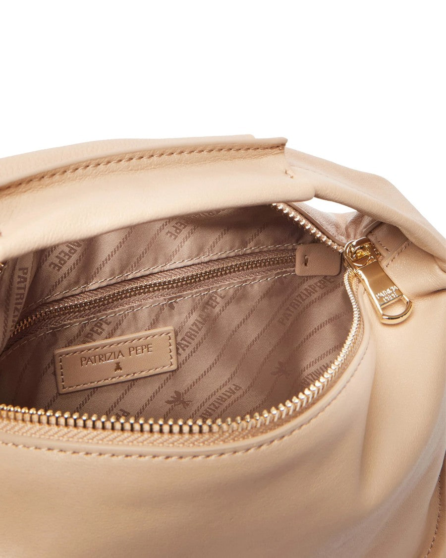 Patrizia Pepe Warm Skin Soft Top Handle Bag