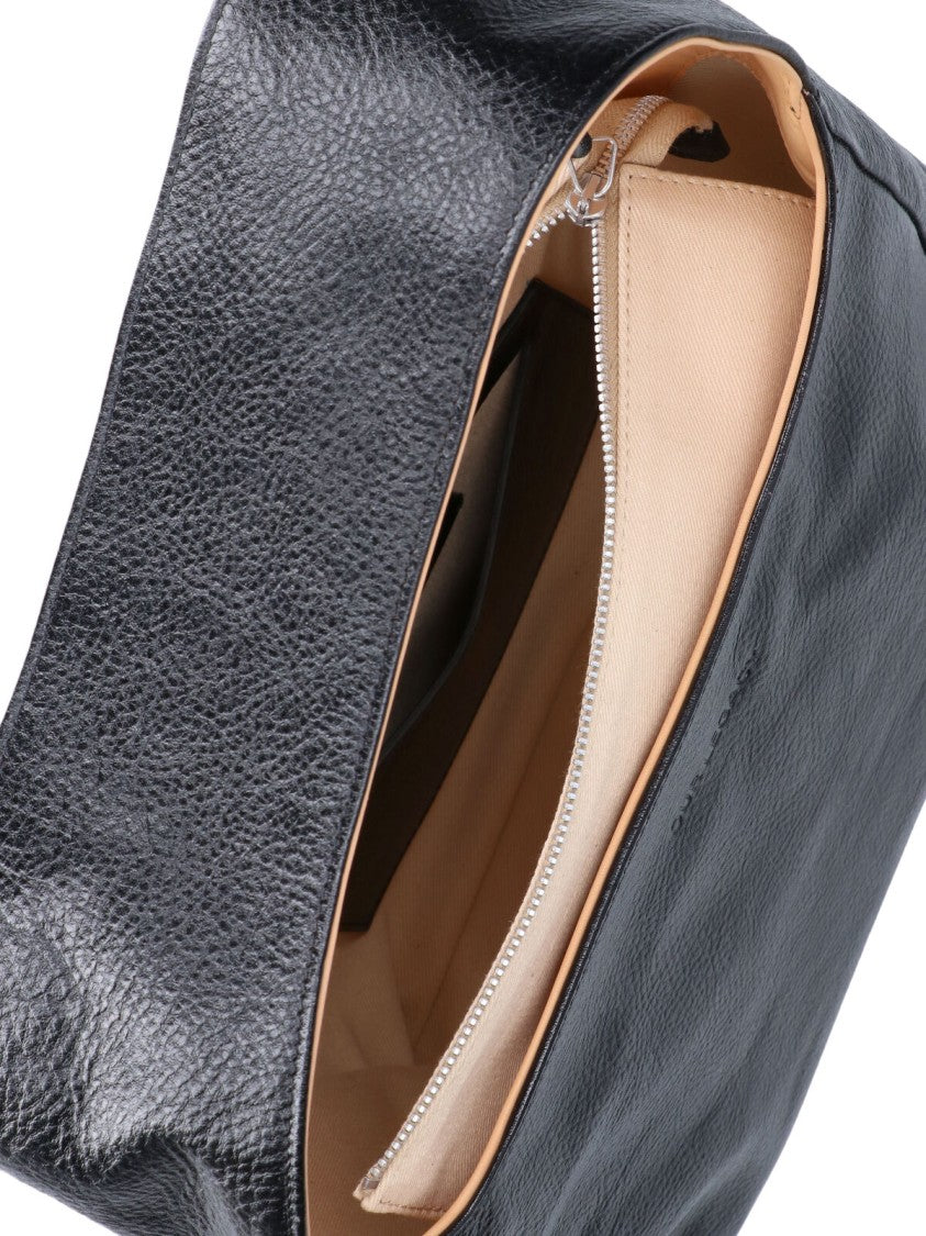 Our Legacy Black Brick Textured Leather Handbag