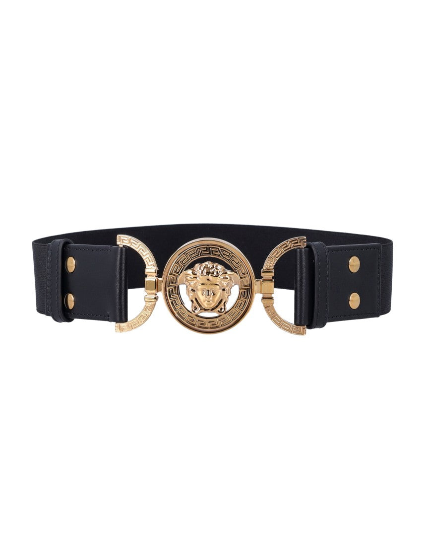 Versace Medusa '95 Belt With Elastic Structure And Iconic Emblem Buckle