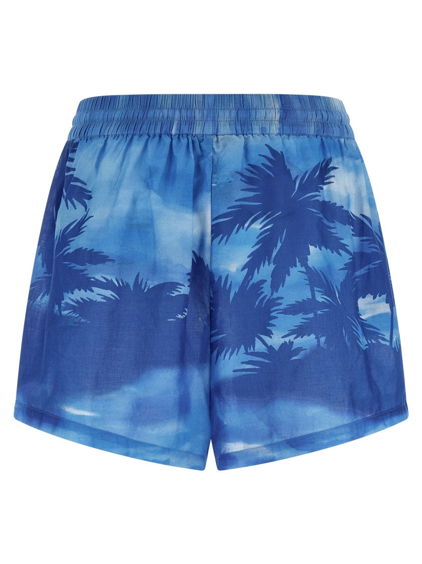 Polo Ralph Lauren Palme' Print Cotton Suit With Shorts