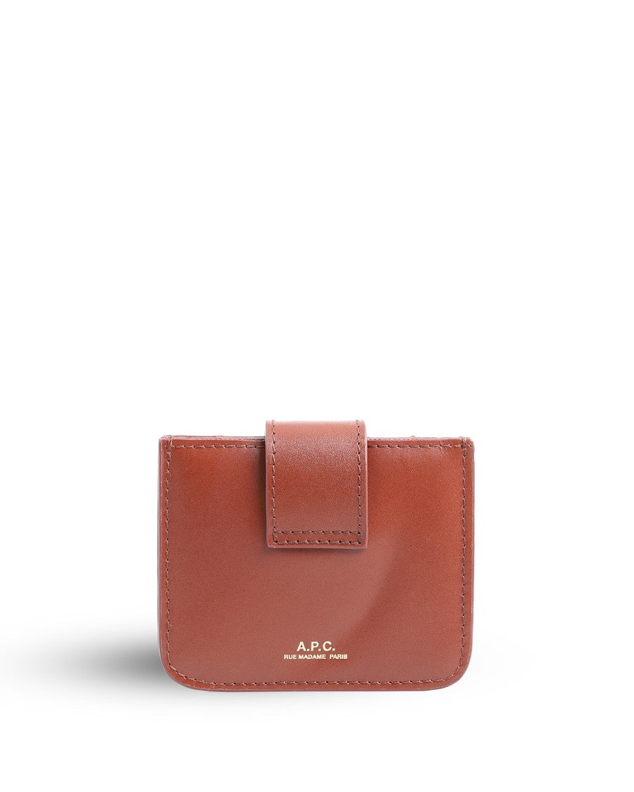 A.P.C. Accordeon Cardholder In Brown