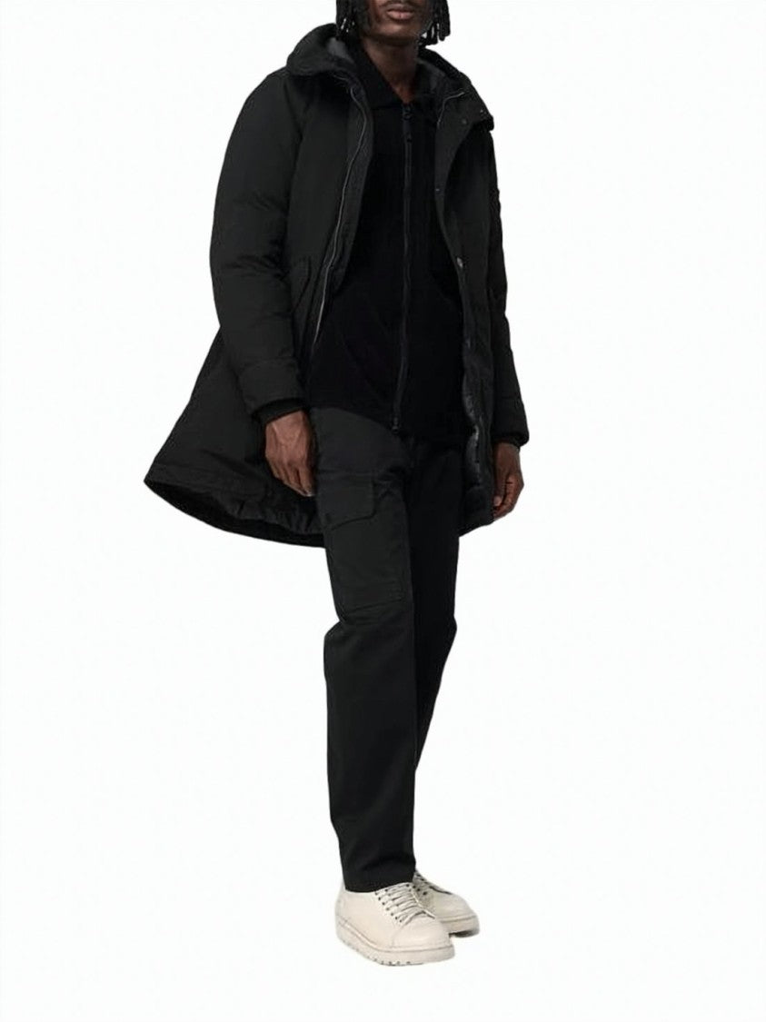 Stone Island Padded Coat With High Collar And Hood