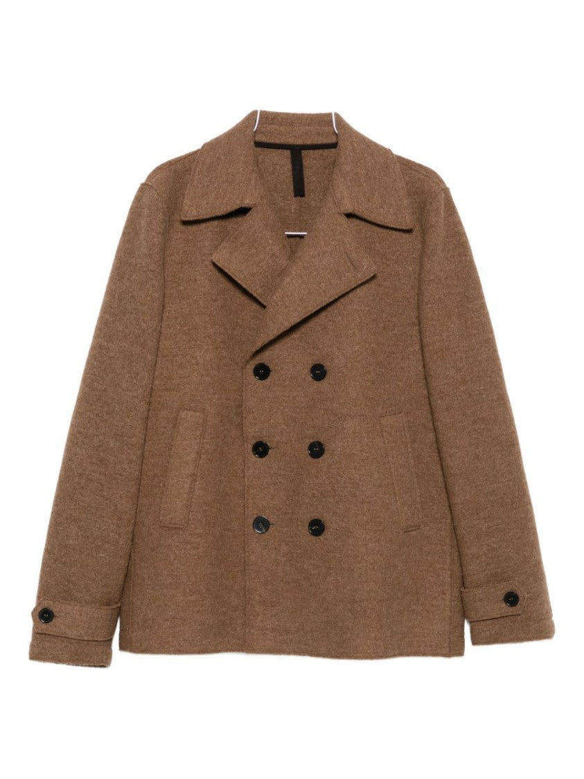 Harris Wharf London Double-Breasted Brown Virgin Wool Harris Wharf London Coat
