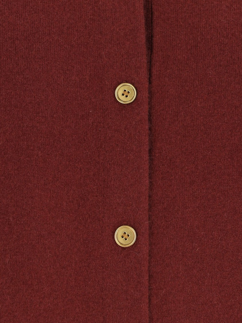 Burberry "Ekd" Cashmere Cardigan – Red