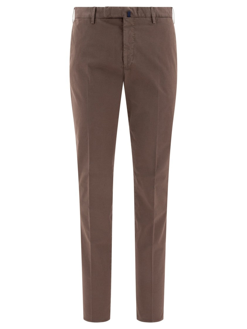 Incotex Tailored Brown Trousers With Classic Straight Leg