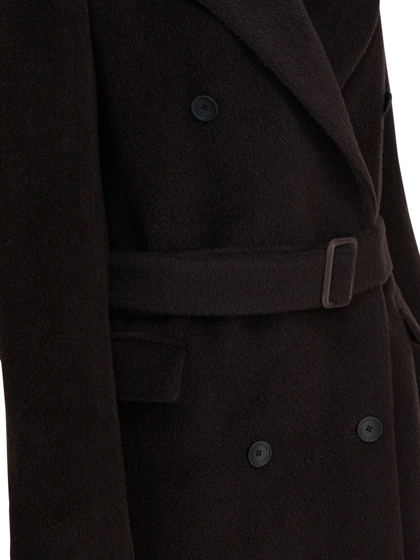 Tagliatore Double-Breasted Alpaca-Wool Blend Coat With Tailored Silhouette