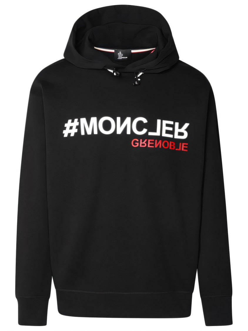 Moncler Graphic Print Black Hoodie