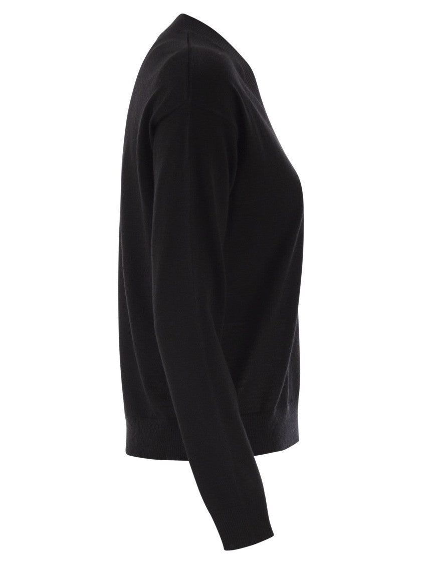 Max Mara Fiocchi - V-Neck Jumper In Wool And Cashmere