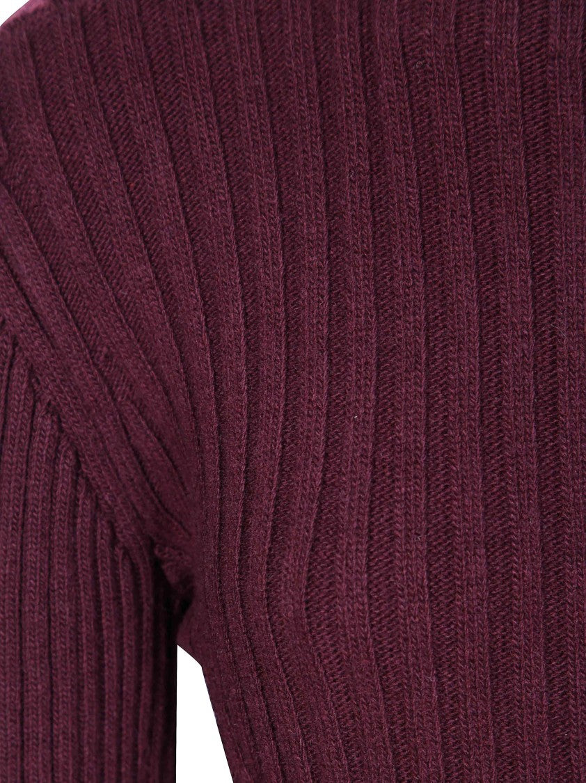 Victoria Beckham Rib Jumper Side Slit Ribbed Sweater