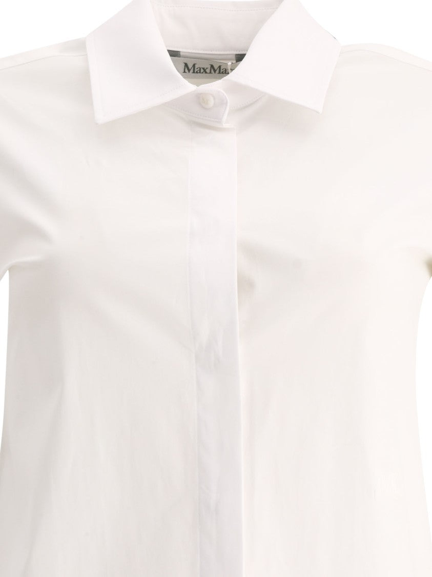 Max Mara Semi-Fitted Cotton Shirt With Classic Collar