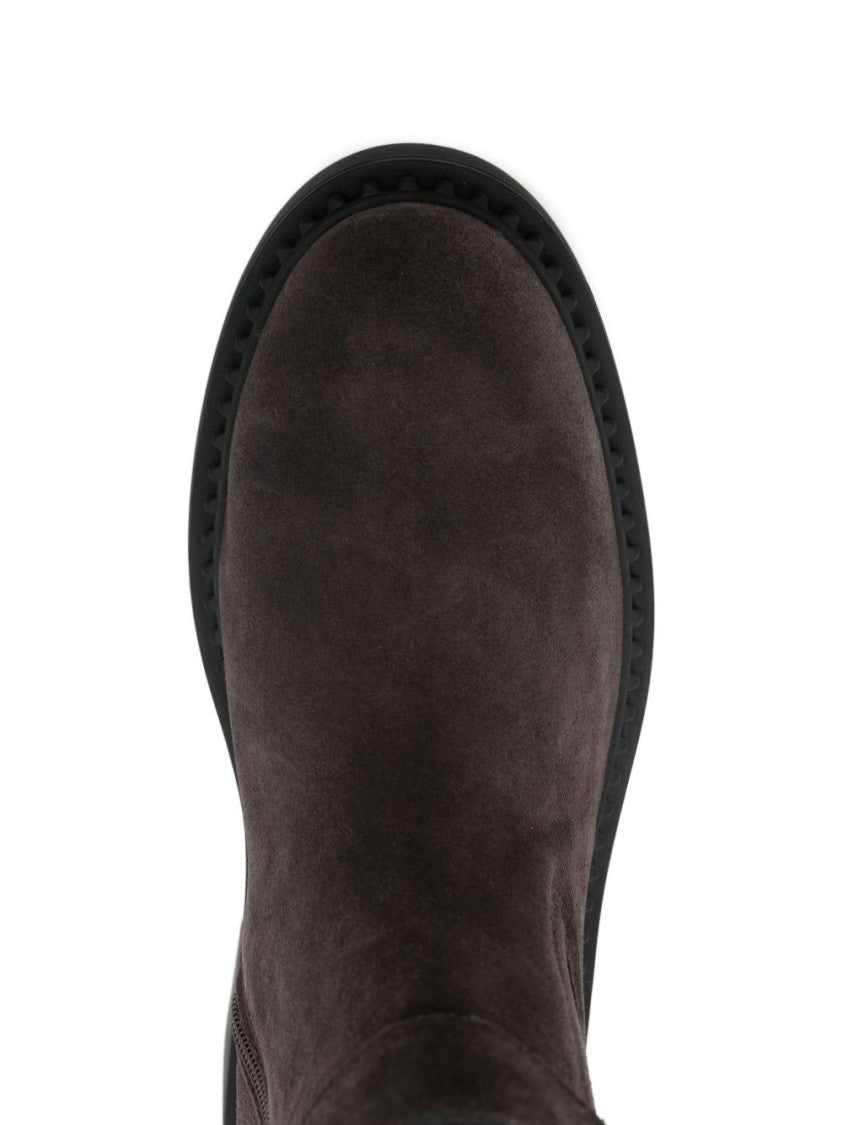 Ash Suede Ankle Boots With Strap Detail