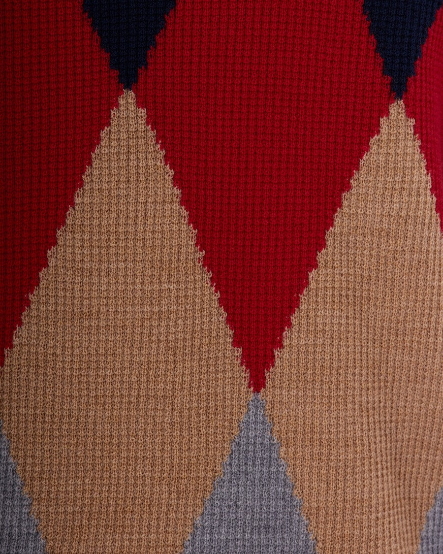 Ballantyne Diamond Argyle Wool Crewneck Sweater