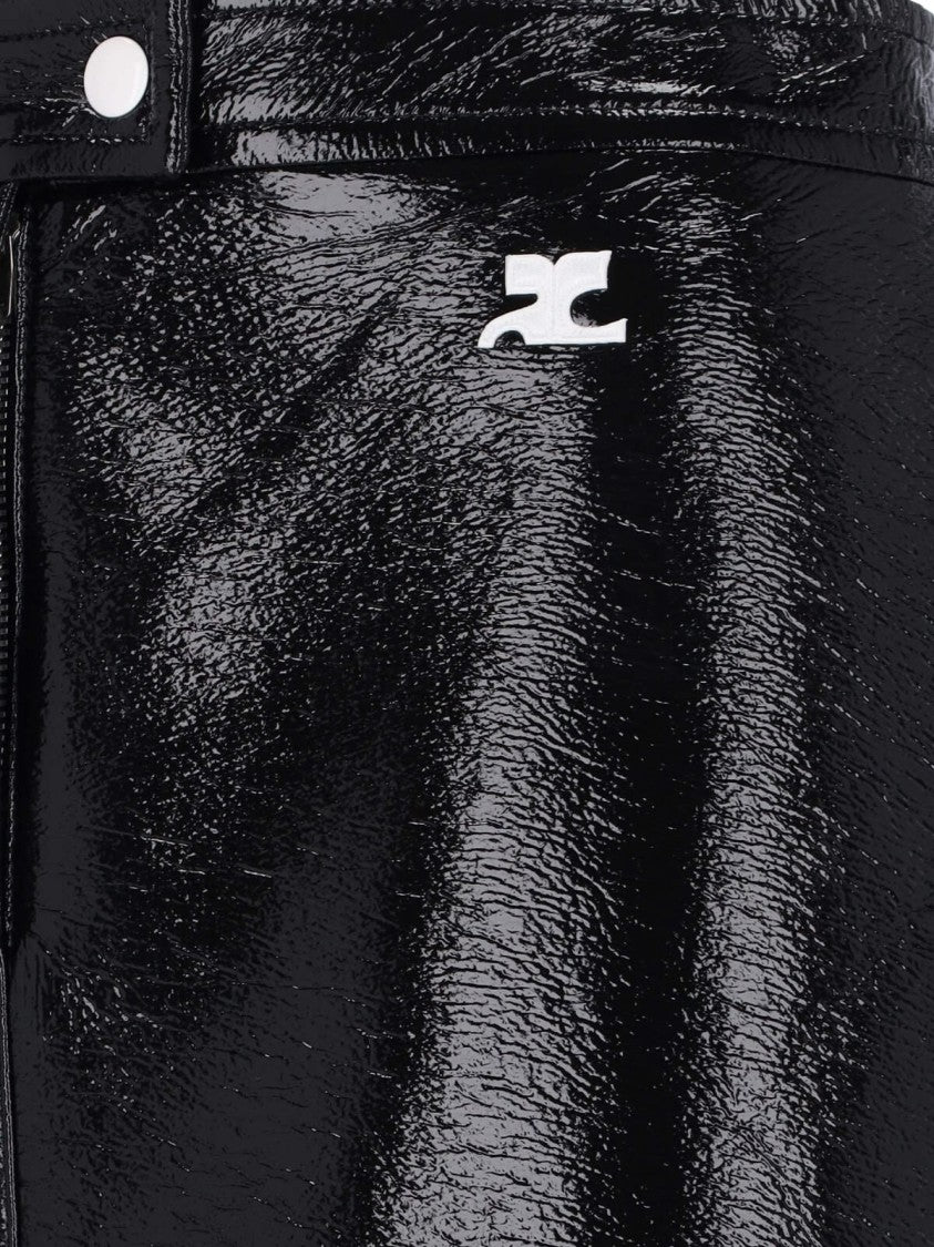 Courrèges "Re Edition" Mini Skirt Black