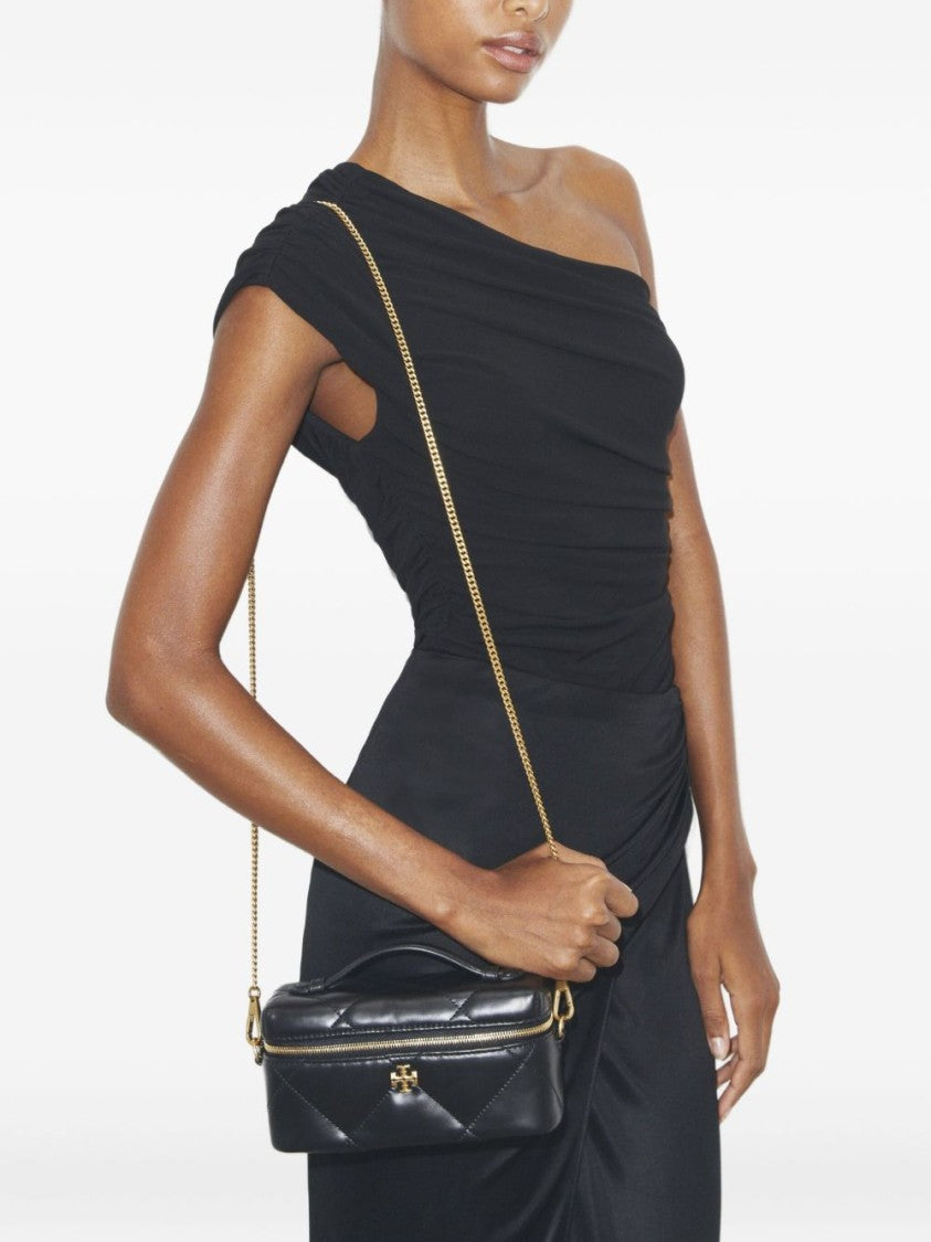 Tory Burch Quilted Compact Bag With Gold Hardware