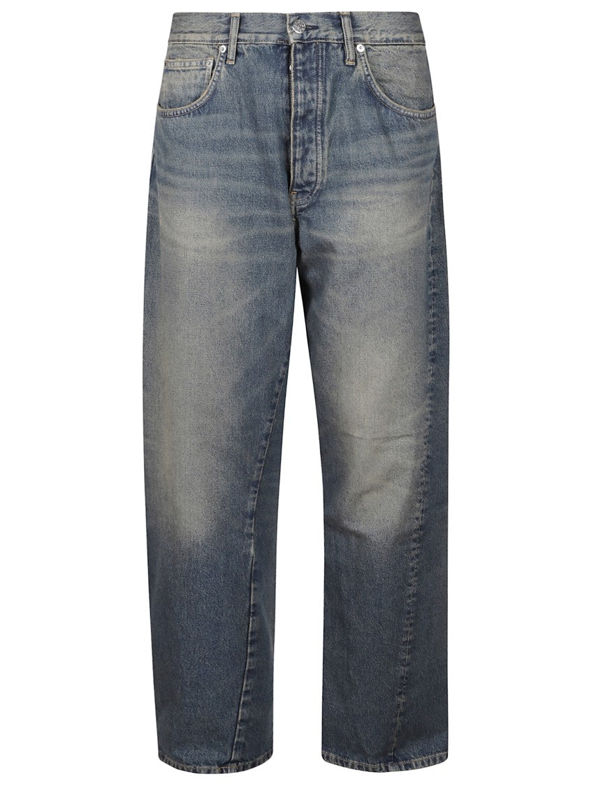 Sunflower Faded Blue Button Fly Straight Leg Jeans