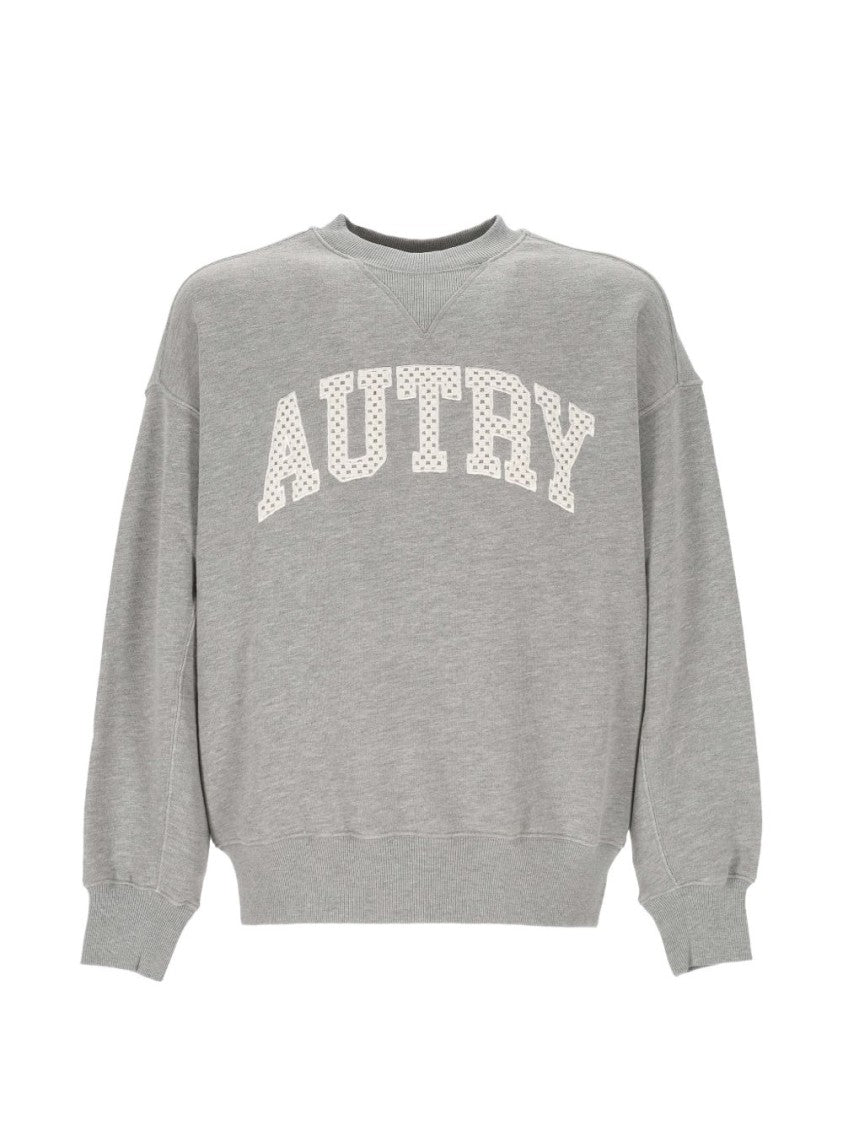 Autry Crew Neck Sweatshirt With Ribbed Details