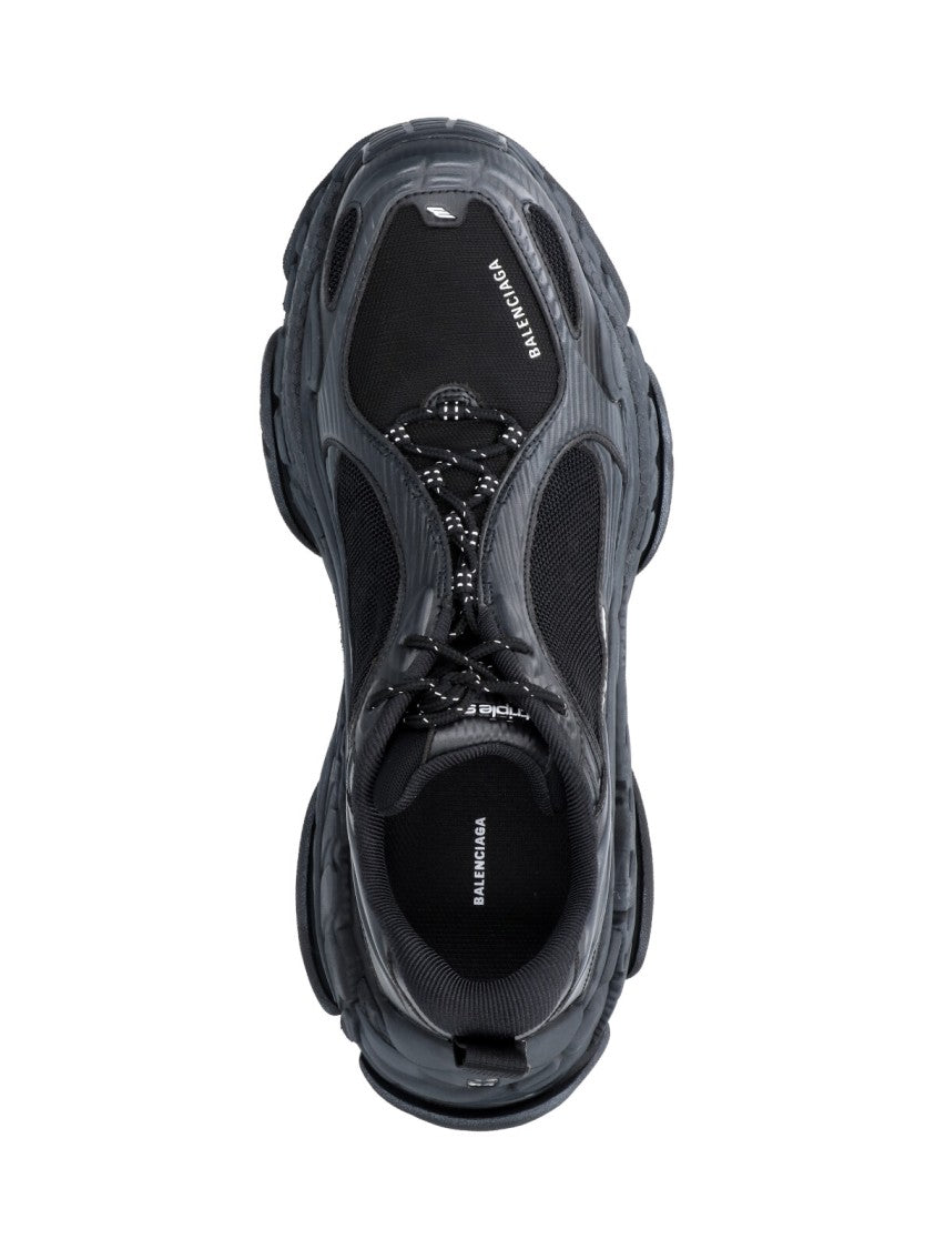 Balenciaga Futuristic Black Sneakers With Sculpted Chunky Sole