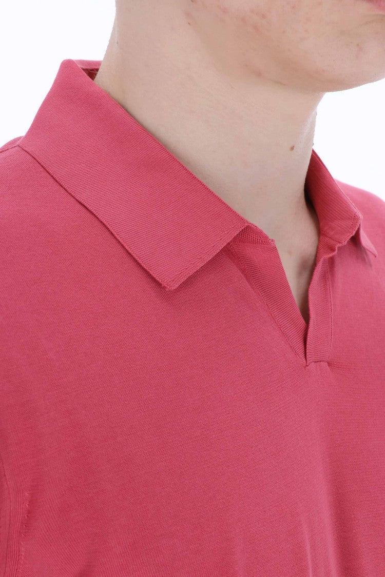 Drumohr Frosted Superlight Cotton Open Collar Polo