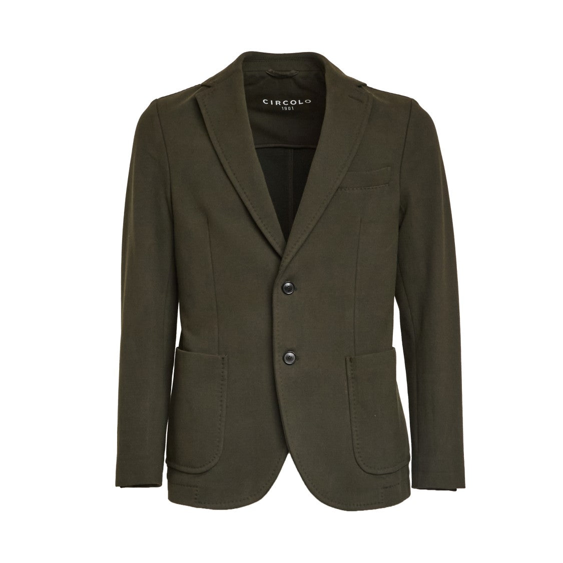 Circolo 1901 Single-Breasted Light Fleece Blazer With Classic Notch Lapel