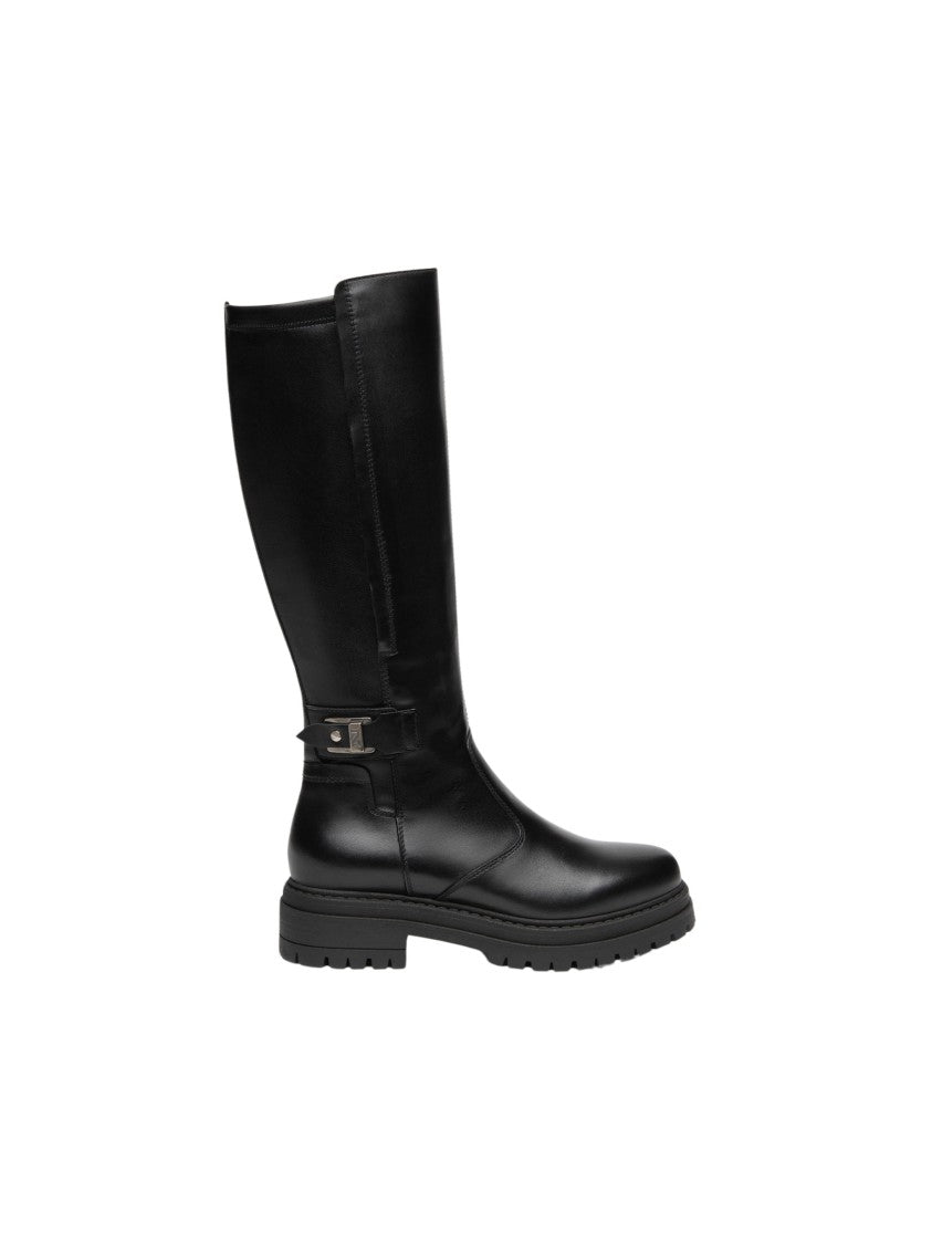 Nero Giardini Gio Technical Fabric Leather Ankle Boots