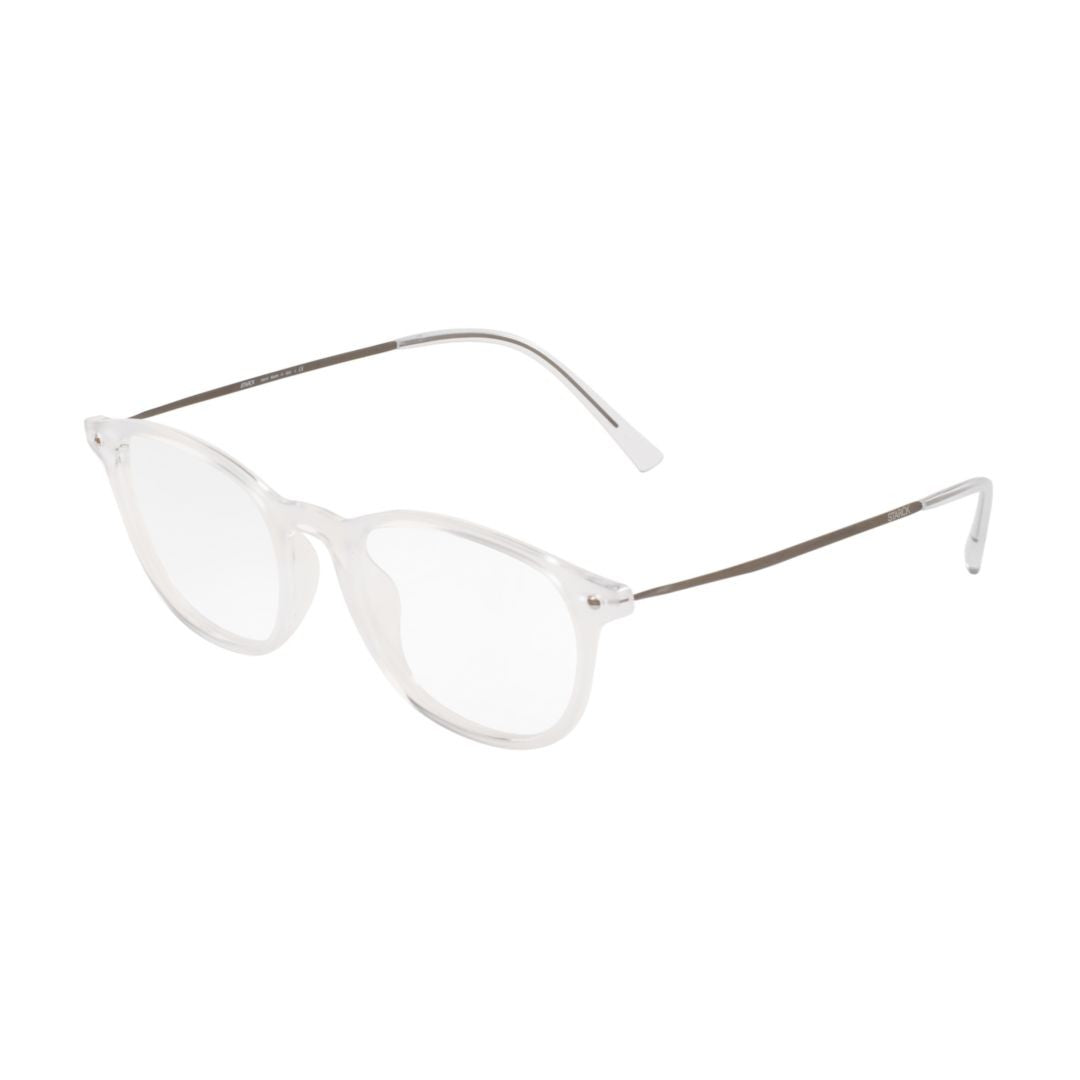 Starck 3060 Vista Transparent Propionate Frame Eyeglasses With Thin Metallic Temples