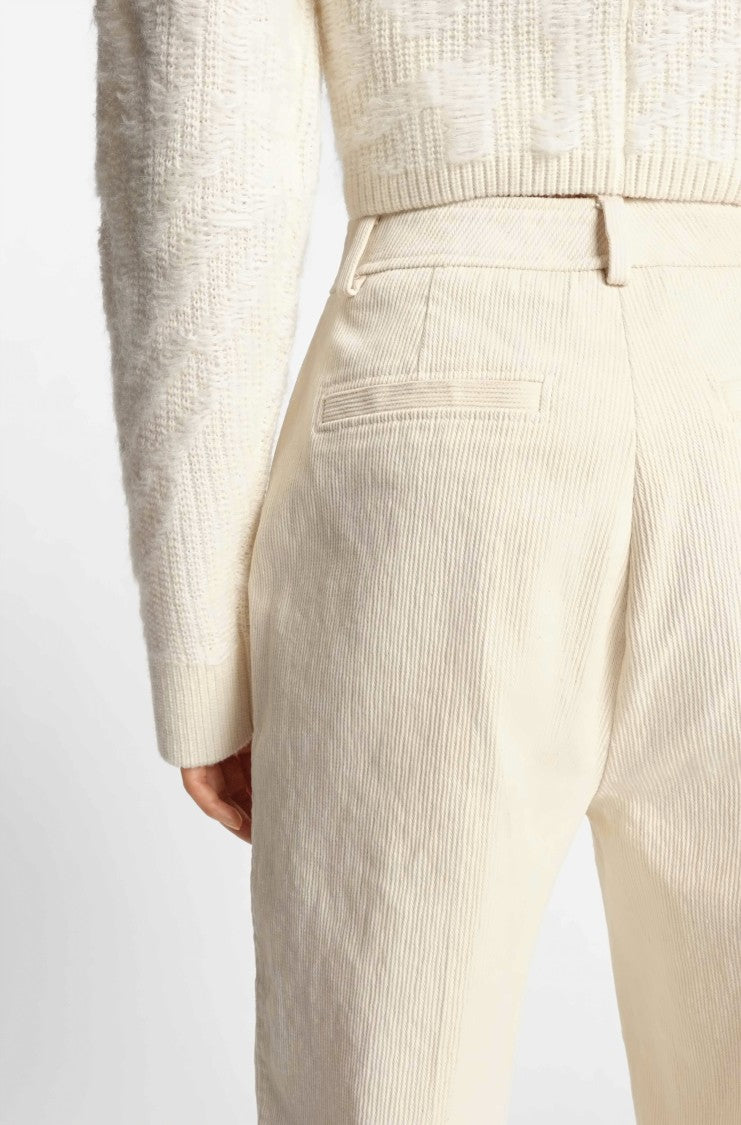 Boss Corduroy Straight-Fit Pants With Pleats