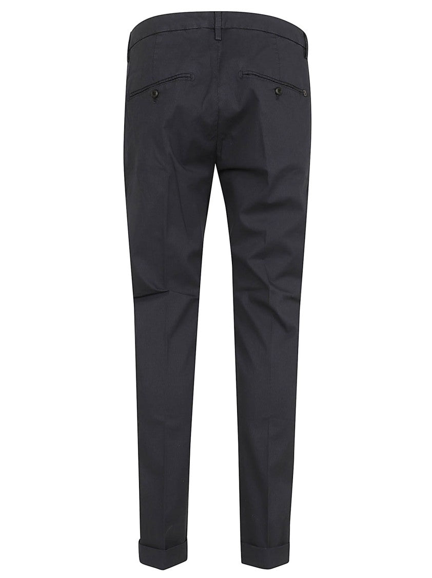 Dondup Navy Blue Tailored Pants With Hidden Closure